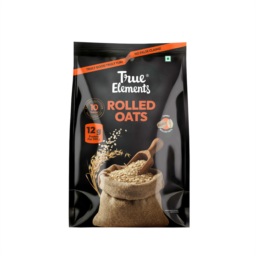 True Elements 100% Rolled Oats, high protein & fibre, weight loss & gluten free Pouch(950 g)