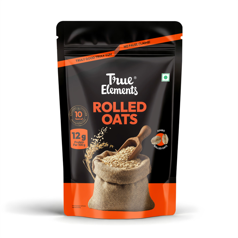 True Elements 100% Rolled Oats, high protein & fibre, weight loss & gluten free Pouch(950 g)