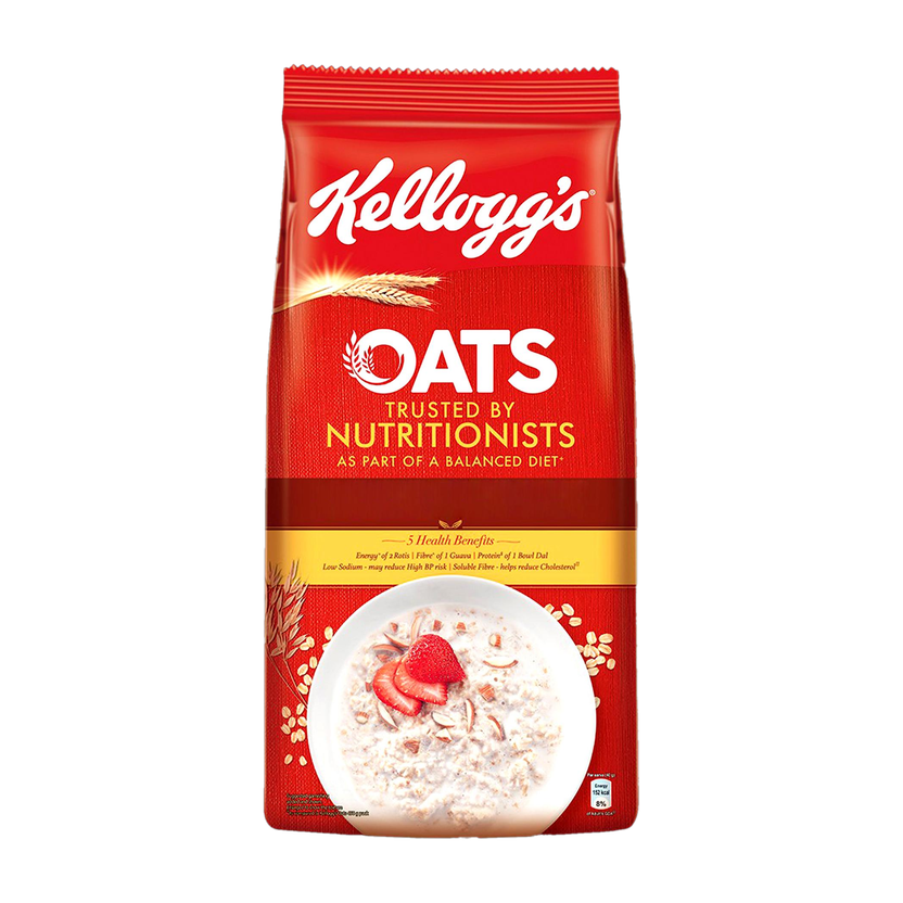 Kellogg's Rolled Oats Trusted by Nutritionists, High in Protein & Fibre, Breakfast Oats Pouch(1500 g)