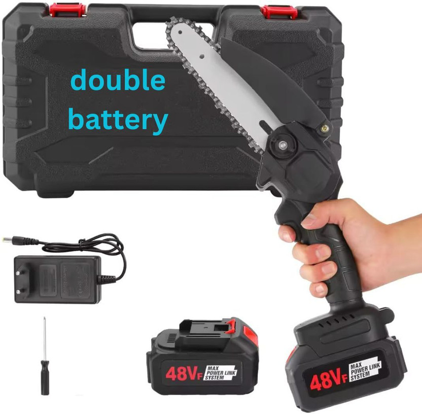 BHAVSHATRI 48V Cordless Mini Chainsaw black 48V Cordless Mini Chainsaw – 6 Bar Cordless Chainsaw