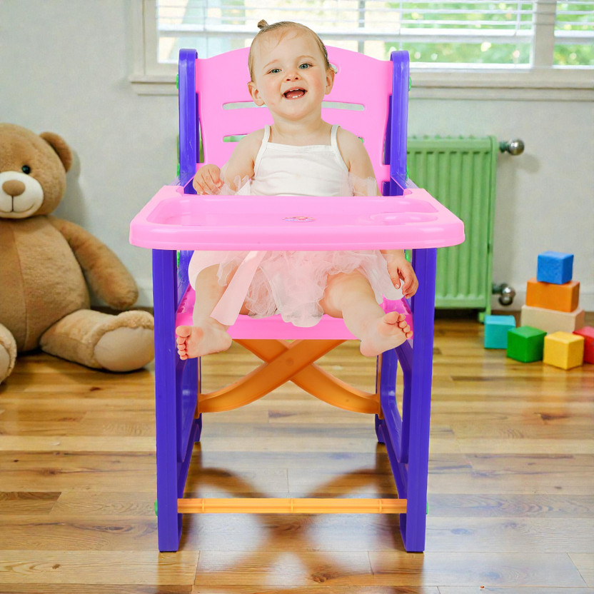 VAARA G KIDS TWO IN ONE SNACK N PLAY CHAIR, AGE 8 MONTH TO 5 YR, STRONG & STURDY Plastic Chair(Finish Color - BLUE AND PINK, DIY(Do-It-Yourself))