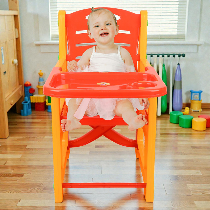 VAARA G KIDS TWO IN ONE SNACK N PLAY CHAIR, AGE 8 MONTH TO 5 YR, STRONG & STURDY Plastic Chair(Finish Color - RED and YELLOW, DIY(Do-It-Yourself))
