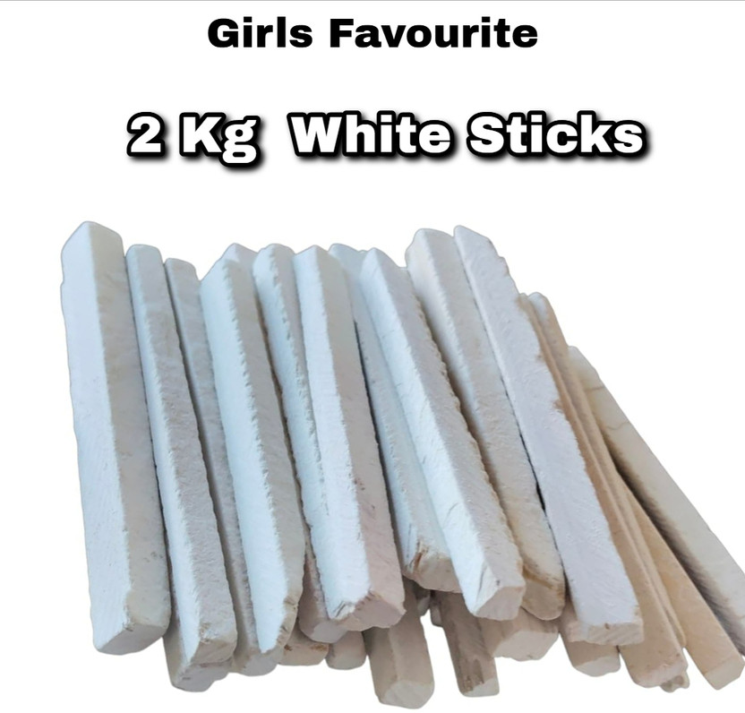 Queens Slatepencils 2 Kg Girls Favourite Natural Slate Pencils Sticks Full Earthy Smooth and Soft White Chalk box , Premium Quality Pencil Sticks Multi Purpose Use(2000 ml)