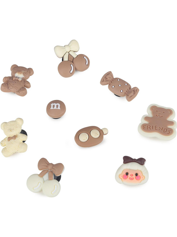 Cassiey Cassiey Pack Of 9 Pcs Used to Decorate Clogs Shoes Rubber Shoe Charm(Pack of 9) - Flipkart Deal