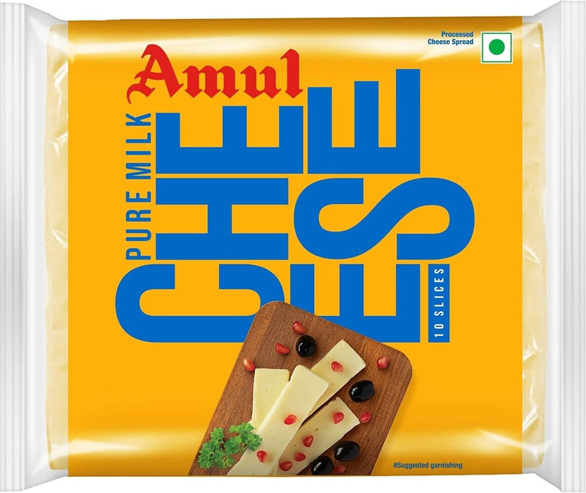 Amul Plain Processed cheese Slices(200 g, 10 Units)