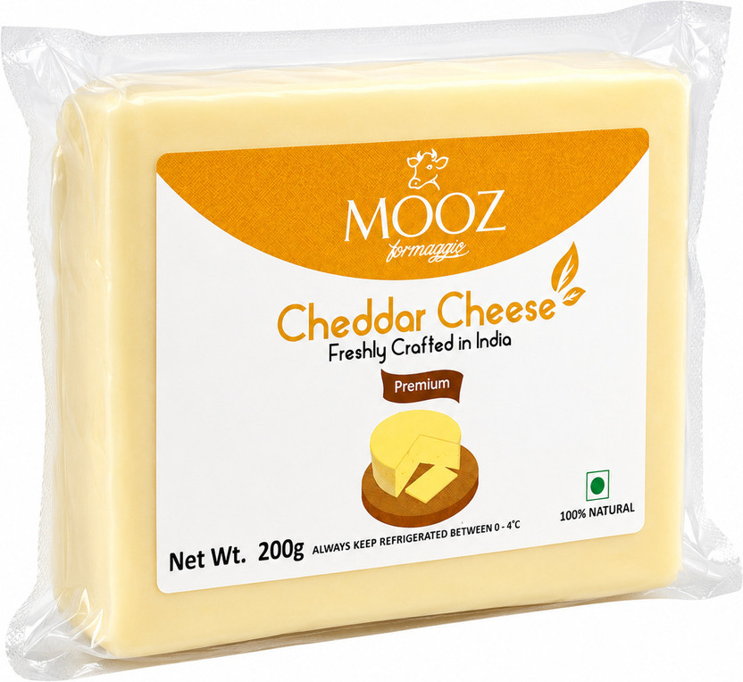 Mooz Cheddar Cheese Block(200 g)