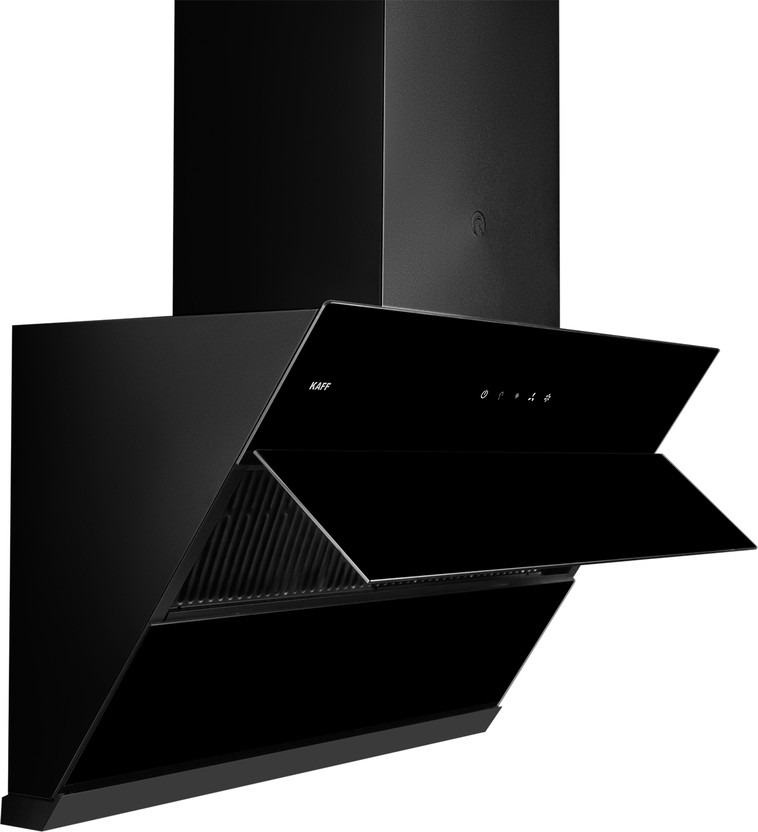 Kaff KES60B Slant Hydraulic Glass Chimney 60CM 1450 CMH 60 cm Gesture Control Auto Clean Chimney(Wall Mounted, Grey)