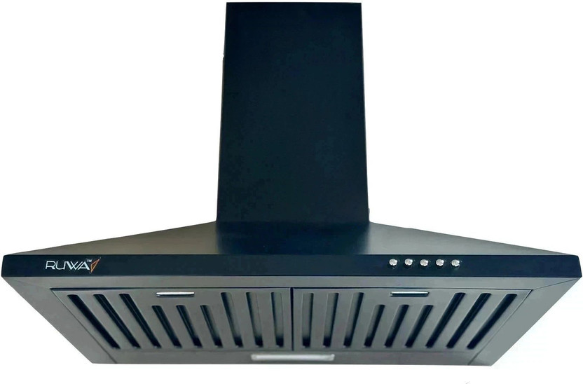 RUWA VIVA 60 BLACK Wall Mounted Black 1000 CMH Chimney