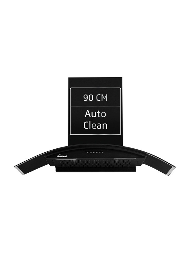 Sunflame Lamia 90 FL HAC 1200 CMH 90 cm Auto Clean Chimney(Wall Mounted, Black)