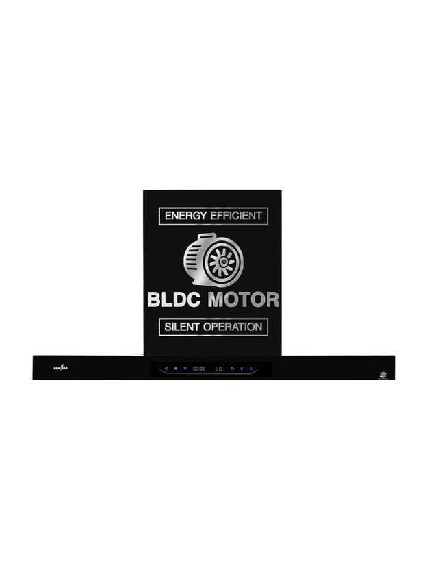 Kenstar AeroGlide BLDC T SHAPE 90 CM 1500 CMH 90 cm Filterless Auto-clean Chimney With BLDC Motor 10 Speed Touch & Gesture Control Powerful Suction Low Noise Auto Clean Chimney(Wall Mounted, Black)