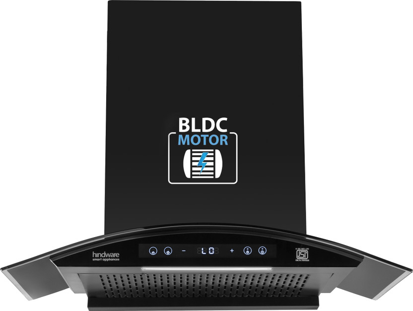 Hindware Hindware Smart Appliances Sancia BLDC 75 1400 CMH 75 cm | Curved Glass | Filterless | Touch Control | Motion Sensor | Energy Efficient LED Light | Powerful Suction | Auto Clean Chimney(Wall Mounted, Black) - Flipkart Deal