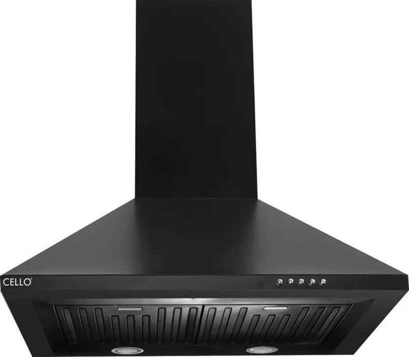 Cello Black Diamond Wall Mounted Black 800 CMH Chimney
