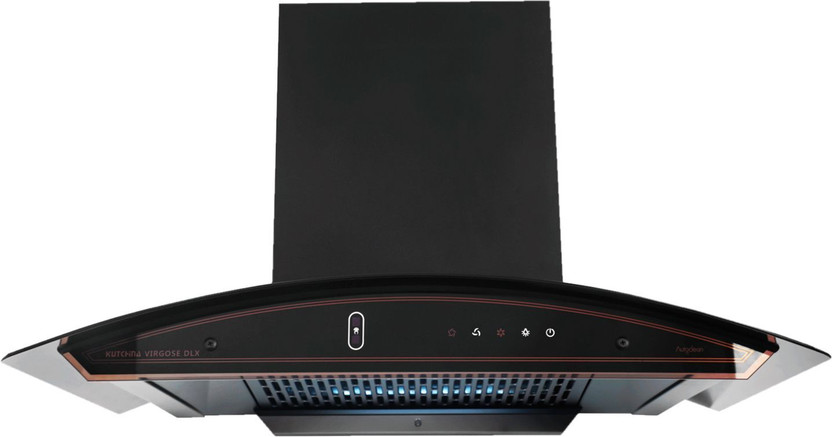 Kutchina Virgose DLX 90 Auto Clean Wall Mounted Black 1400 CMH Chimney