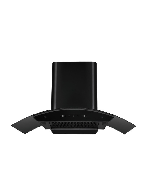 Kutchina Flora DLX 90 1200 CMH 90 cm Motion Sensor Control Touch Control Auto Clean Powerful suction Low Noise Auto Clean Chimney(Wall Mounted, Black)