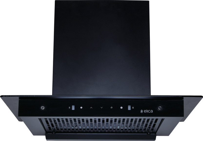 Elica FLAT FL 600 HAC LTW MS NERO Auto Clean T-Shape 60 CM | 15 Years Motor Warranty|Heat Autoclean| Gesture Control| Filterless|Powerful Suction | Low Noise Wall Mounted Black 1500 CMH Chimney