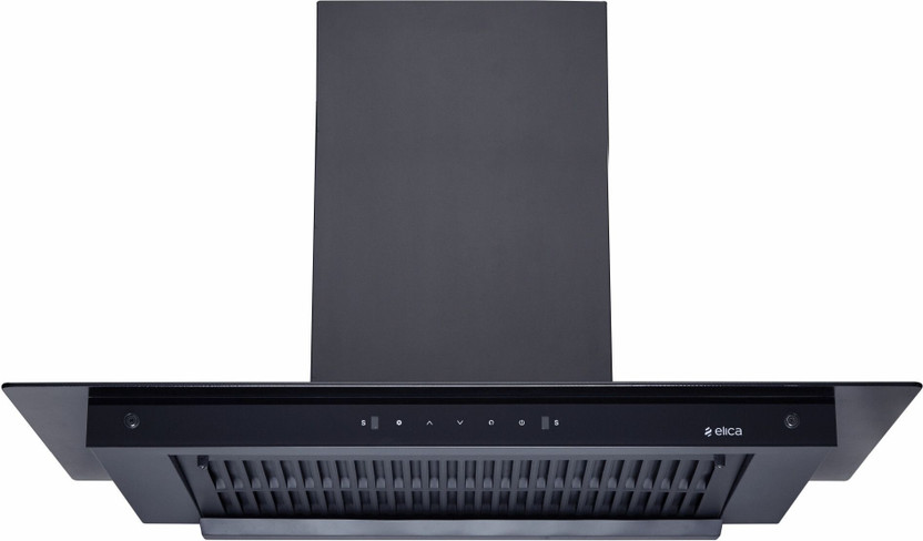 Elica FLAT FL 900 MAX HAC LTW MS (FULL GRILL) Auto Clean T-Shape 90 CM | 15 Years Motor Warranty|Heat Autoclean| Gesture Control| Filterless|Powerful Suction | Low Noise Wall Mounted Black 1600 CMH Chimney