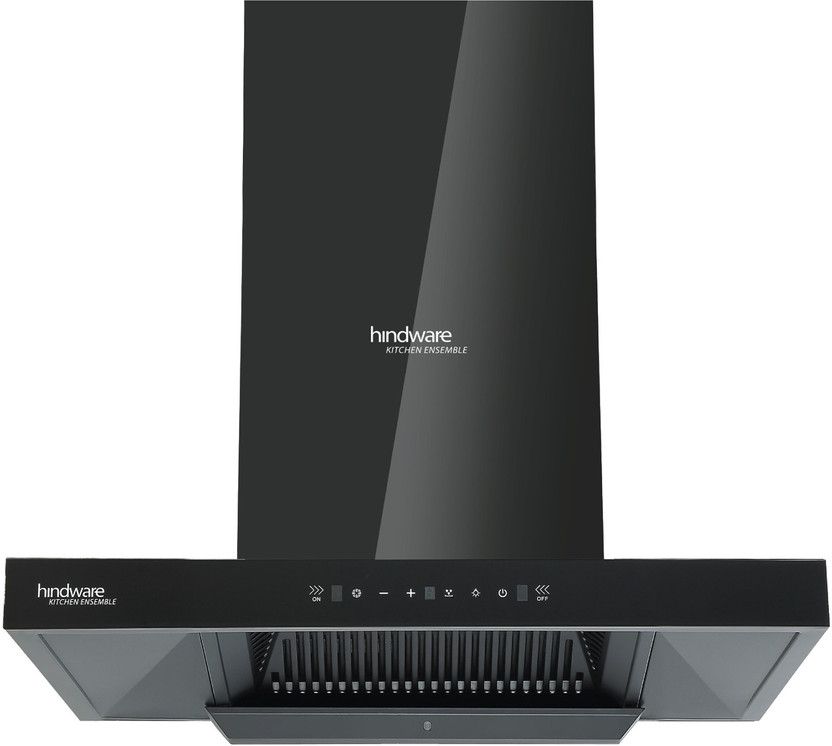 Hindware Smart Appliances Atlanta 60 Silence 1350 CMH 60 cm | Maxx Technology | T-Shape | Filterless | Touch Control, Motion Sensor | Energy Efficient LED Light | Powerful Suction | Auto Clean Chimney(Wall Mounted, Black)