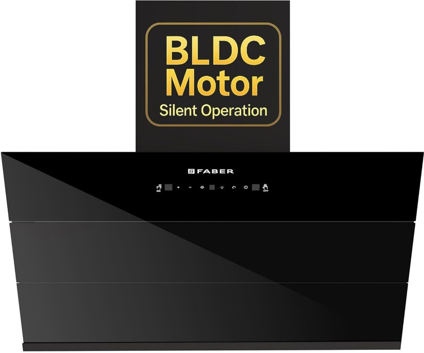 FABER HOOD ENERGY BLDC FL SC HC BK IN 90 - V 1500 CMH 90 cm Auto Clean Chimney(Wall Mounted, Black)