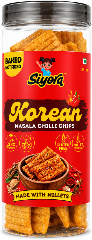 Siyora Siyora Korean Masala Chilli Chips - Made with Millets Chips(150 g) - Flipkart Deal