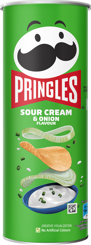 Pringles Potato Sour Cream & Onion Flavored Chips(102 g)