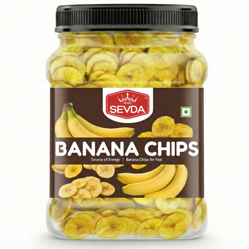 Shahi Sevda Kerala Banana Chips | Crispy Nendran Chips with Rock Salt | Chips for Fasting | Chips(400 g)
