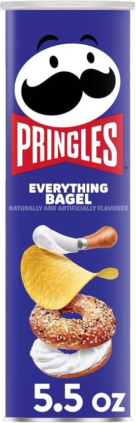 Pringles Everything Bagel Flavored Potato Crisps (SPECIAL EDITION) (IMPORTED FROM USA) Chips(158 g)