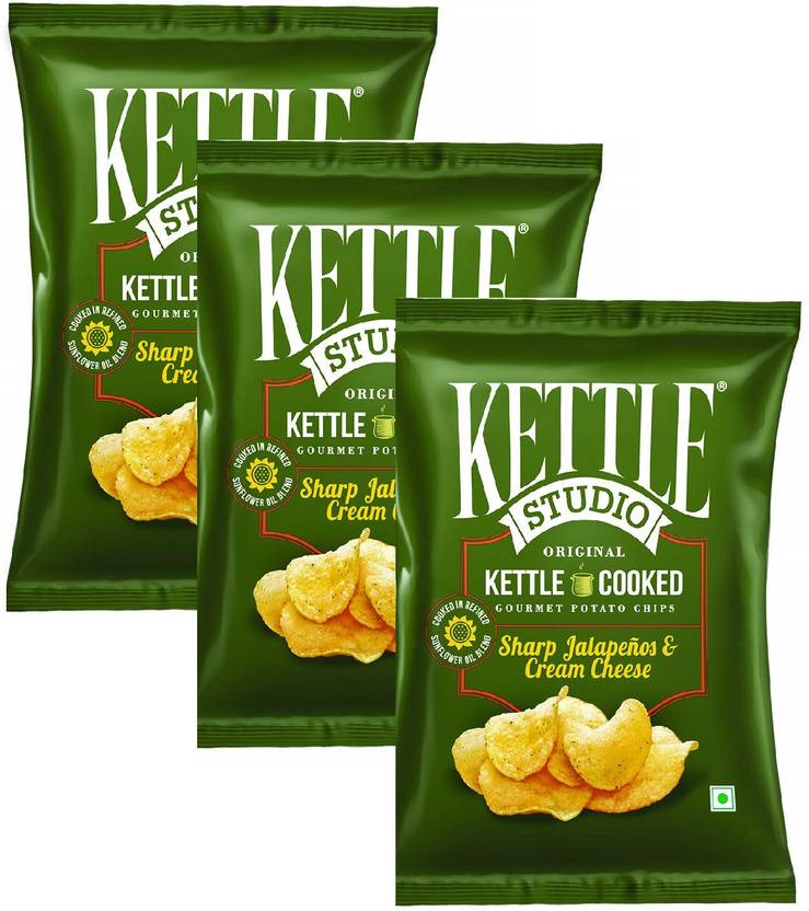 KETTLE Studio Potato Chips Sharp Jalapenos and Cream Cheese 125gm