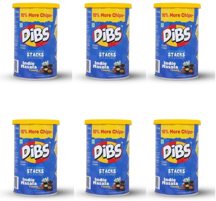 DIBS Potato Crisps On the Go Adventure Indie Masala Chips (Pack of 6) Chips(6 x 45 g)