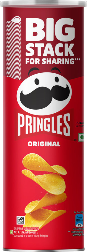 Pringles Original Potato Chips | Crispy Snack | Classic Salted Chips(141 g)