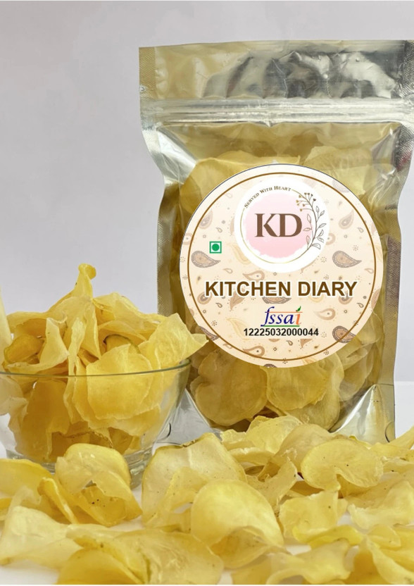 KITCHEN DIARY Potato Chips/ Aalu Ke Chips. / Aalo Papadi Fryums Chips(200 g)