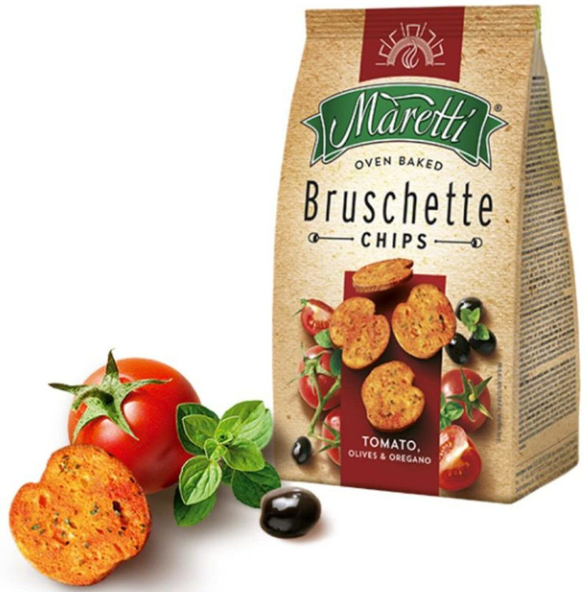 Maretti Oven Baked Bruschette Tomato Olive & Oregano (IMPORTED) Chips(70 g)
