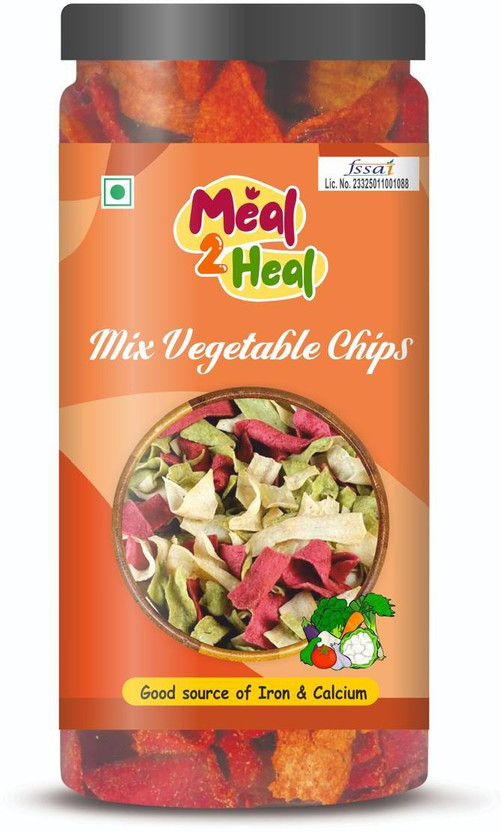 MEAL2HEAL mix vegetable ROASTED MILLETS CHIPS spicy chips Chips(150 g)