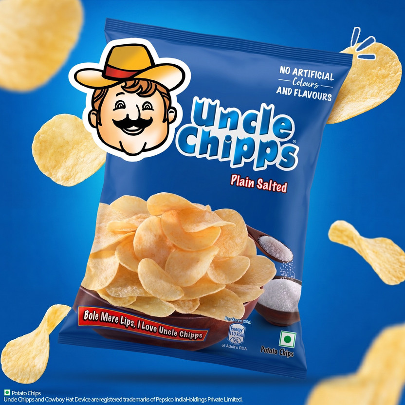 Uncle Chipps Plain Salted Chips(80 g)