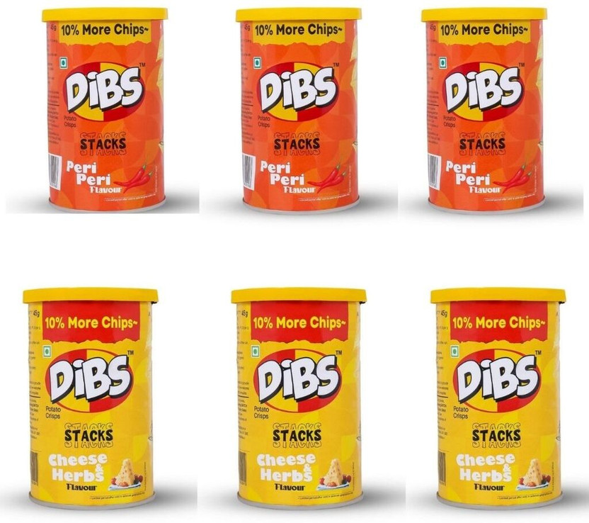 DIBS POTATO CHIPS COMBO PACK PERI-PERI AND CHEESE & HERBS FLV. Chips(270 g)