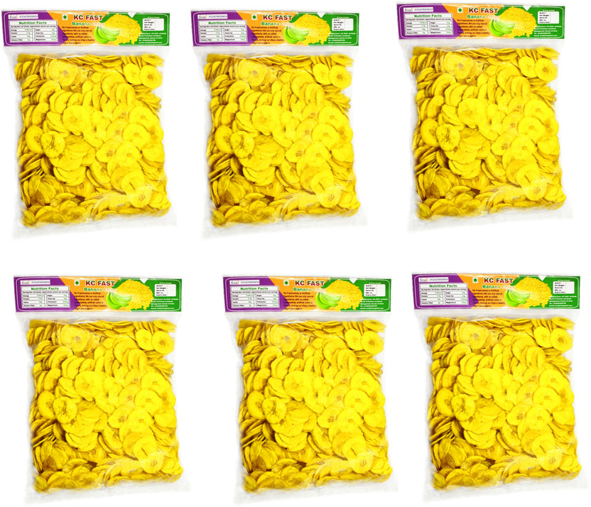 KC FAST 6 Packet of 150g Banana Chips Tasty 900g Chips(6 x 150 g)
