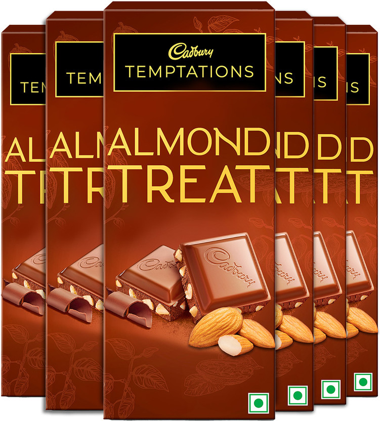 Cadbury Temptations Almond Treat Premium Chocolate Bar(6 x 70 g)