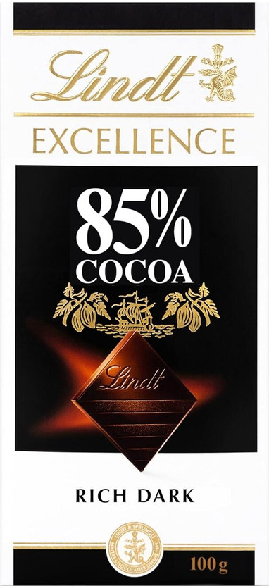 LINDT Excellence 85% Cocoa Dark Chocolate Bar 100g Bar Gift Pack(100 g)