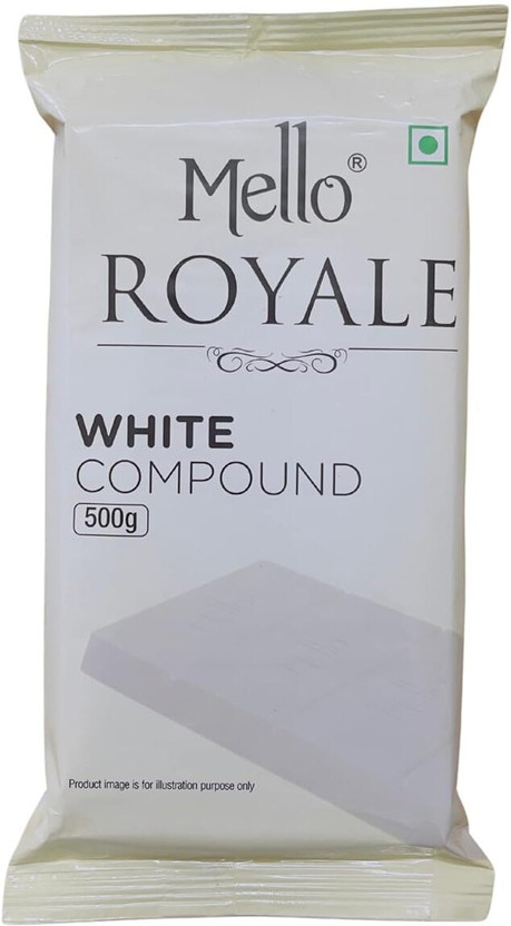 BakeVale Mello Royale White Chocolate Compound For Making Cookies, Mini Chocolates Bars(500 g)