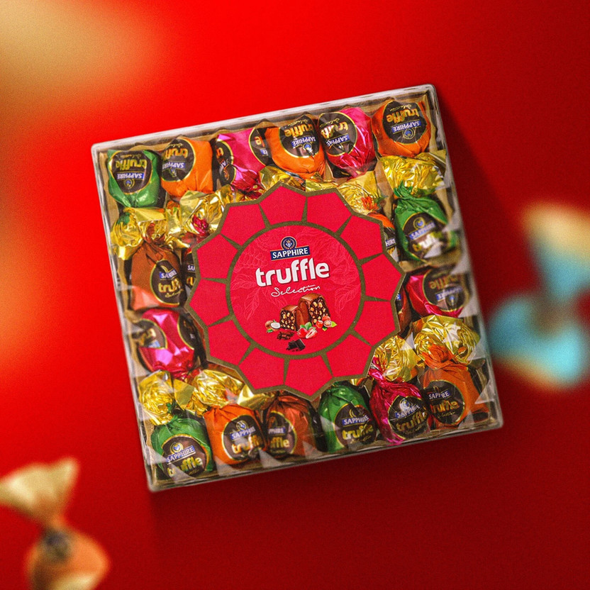 Sapphire Chocolate Truffle Selection Infused with Crunchy Nuts T24 Truffles Gift Pack(300 g)