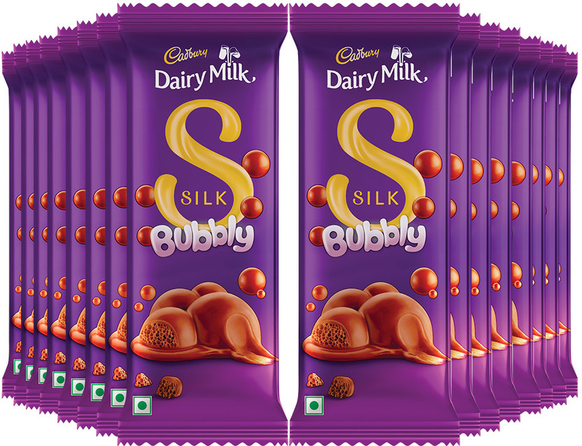Cadbury Dairy Milk Silk Bubbly Chocolate Bar Gift Pack(16 x 46 g)