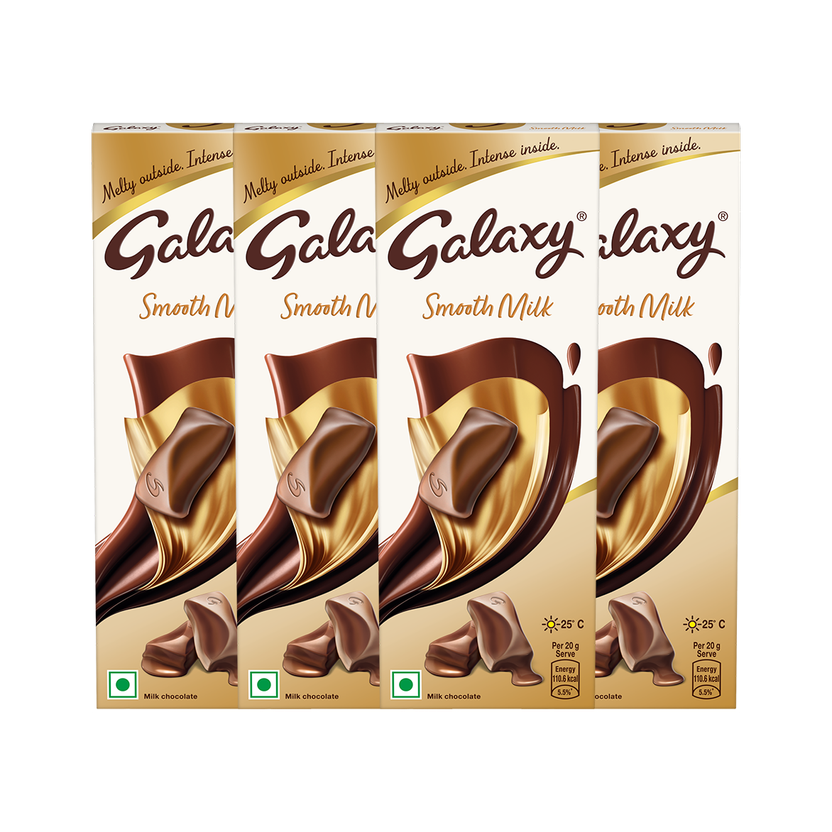 GALAXY Smooth Milk Chocolate Bar Loaded with the goodness of international cocoa Bar(4 x 56 g)