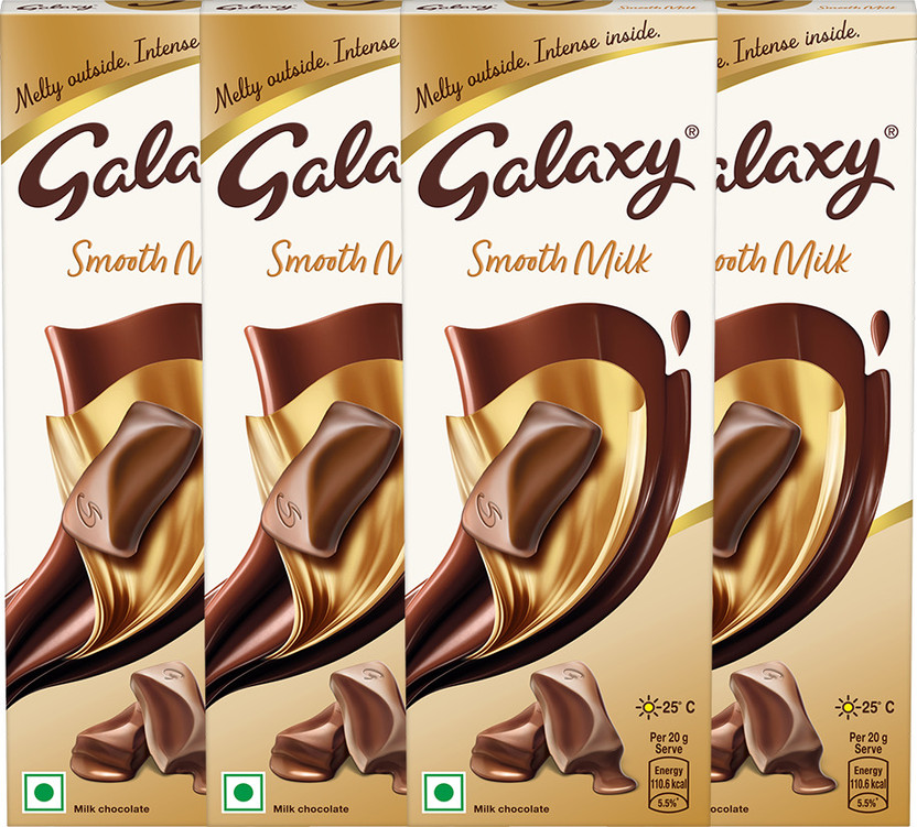 GALAXY Smooth Milk Chocolate Bar Loaded with the goodness of international cocoa Bars(4 x 56 g)