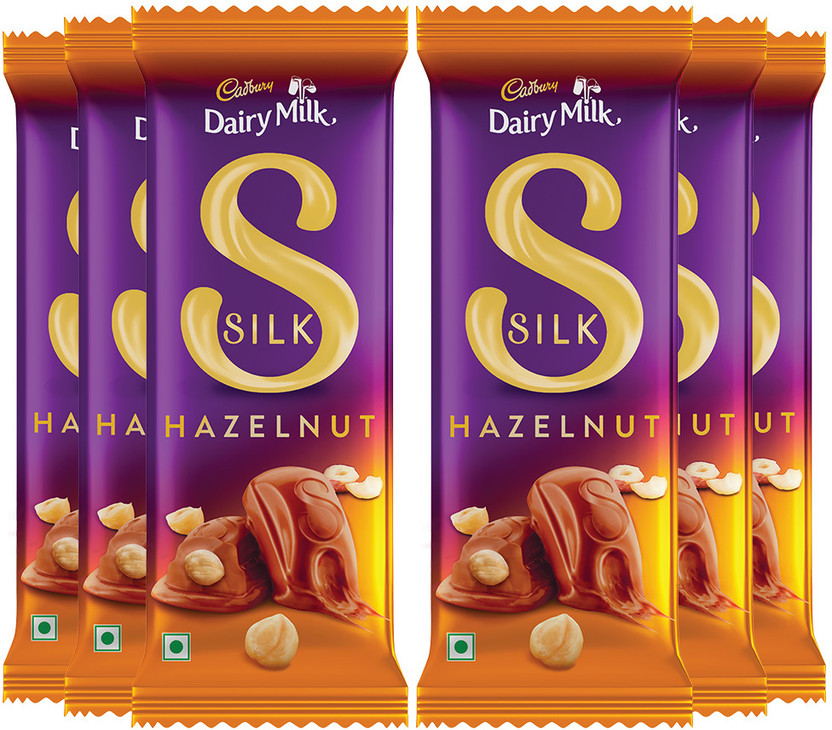 Cadbury Dairy Milk Silk Hazelnut Chocolate Bars(6 x 54 g)