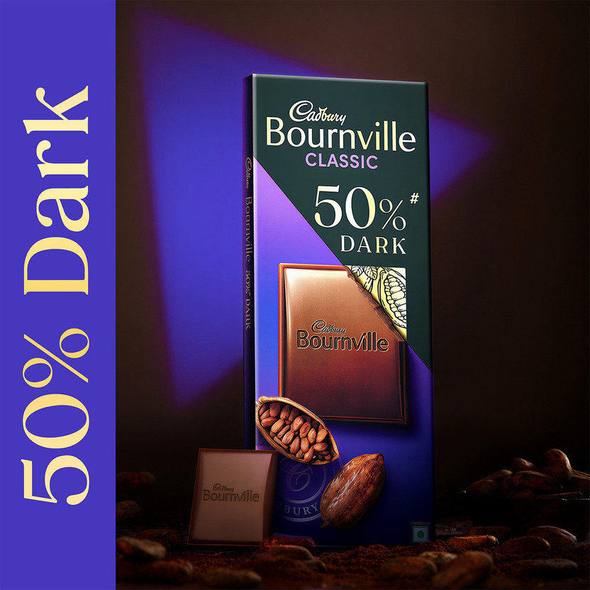 Cadbury Bournville Rich Cocoa 50% Dark Chocolate Bars(75 g)