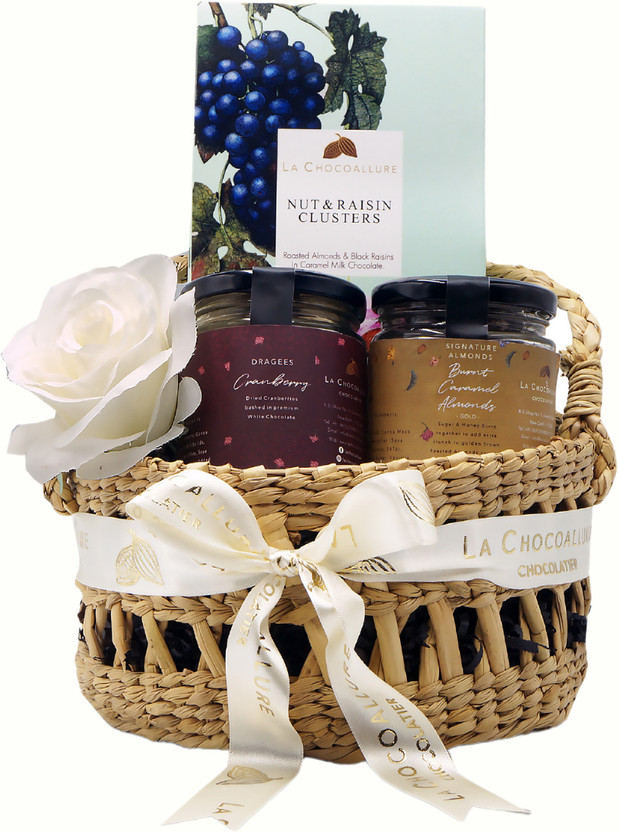 la chocoallure Joybell Gift Hamper | Luxury Chocolate Gift Hamper Basket | Crackles(3 x 100 g)