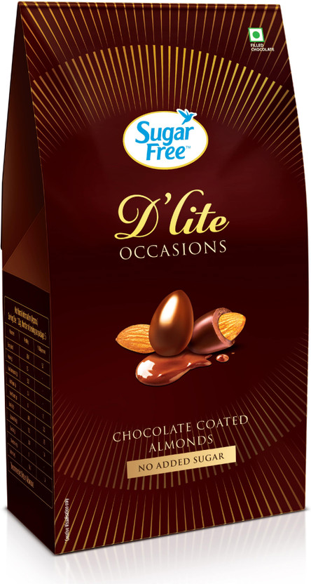 Sugar Sugar free D'Lite Chocolate Coated Almonds Pack, Festive Celebration Gift Box Bites Gift Pack(100 g) - Flipkart Deal