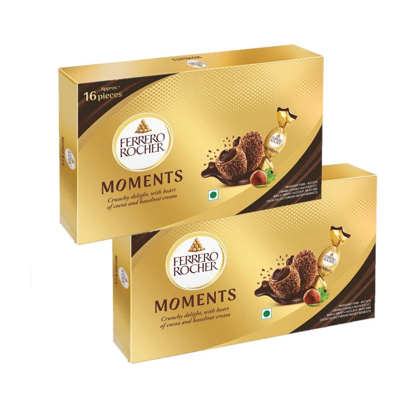 FERRERO FERRERO ROCHER Moments T16 - 16 Pcs In Each Box Truffles Gift Pack(2 x 92.8 g) - Flipkart Deal