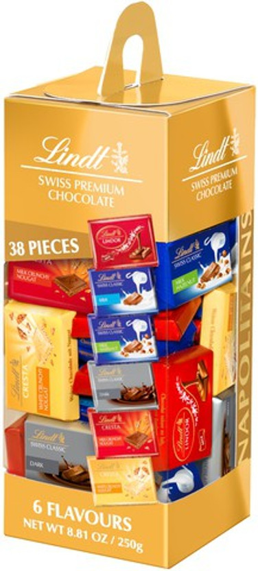 LINDT Swiss Premium Assorted Napolitains Chocolate Bites Gift Pack(250 g)
