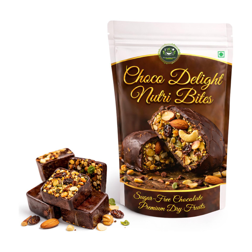 HEALTHY HEALTHY CRAVE CUISINE Choco Delight Nutri Bite – Sugar-Free Chocolate with Dry Fruits Bites(100 g) - Flipkart Deal