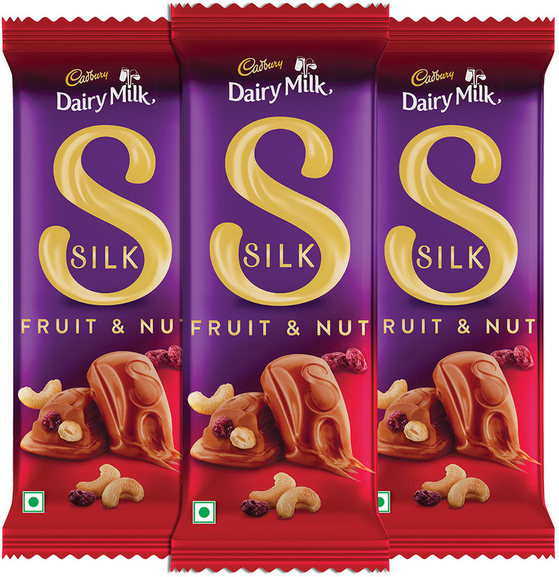 Cadbury Dairy Milk Silk Fruit and Nut Chocolate Bar(3 x 129 g)